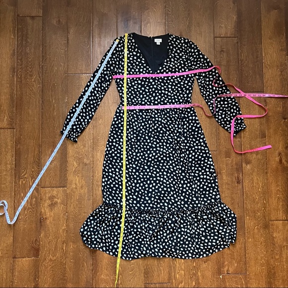 J.Crew Factory Crinkle V Neck Midi Dress XXS size 2 - Picture 8 of 11